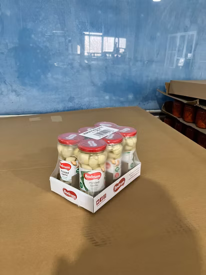 Alho em conserva em salmoura embalado em potes de vidro para varejo